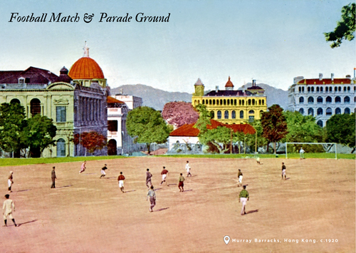 Football Match &  Parade Ground (美利兵房) - 明信片